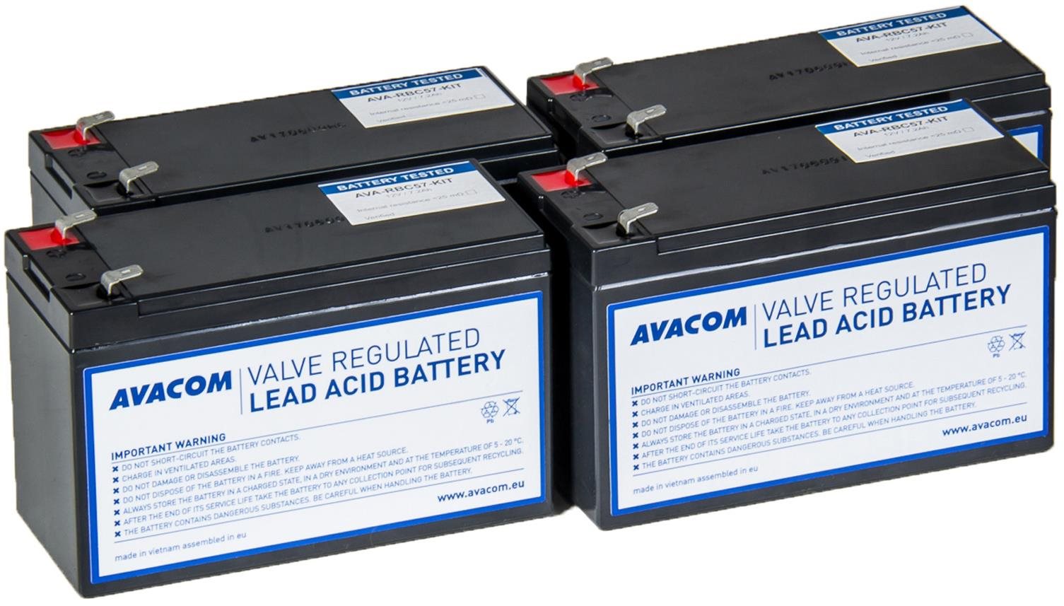 Akkumulátor szünetmentes tápegységhez AVACOM RBC57 - akkumulátor-felújító készlet (4 akkumulátor)
