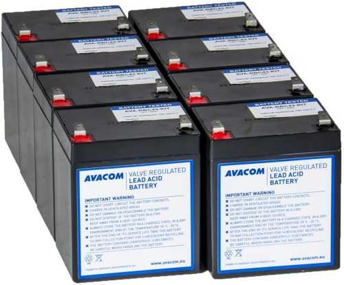Akkumulátor szünetmentes tápegységhez Avacom Csere az RBC43 helyett - akkumulátor UPS-hez (8 db)