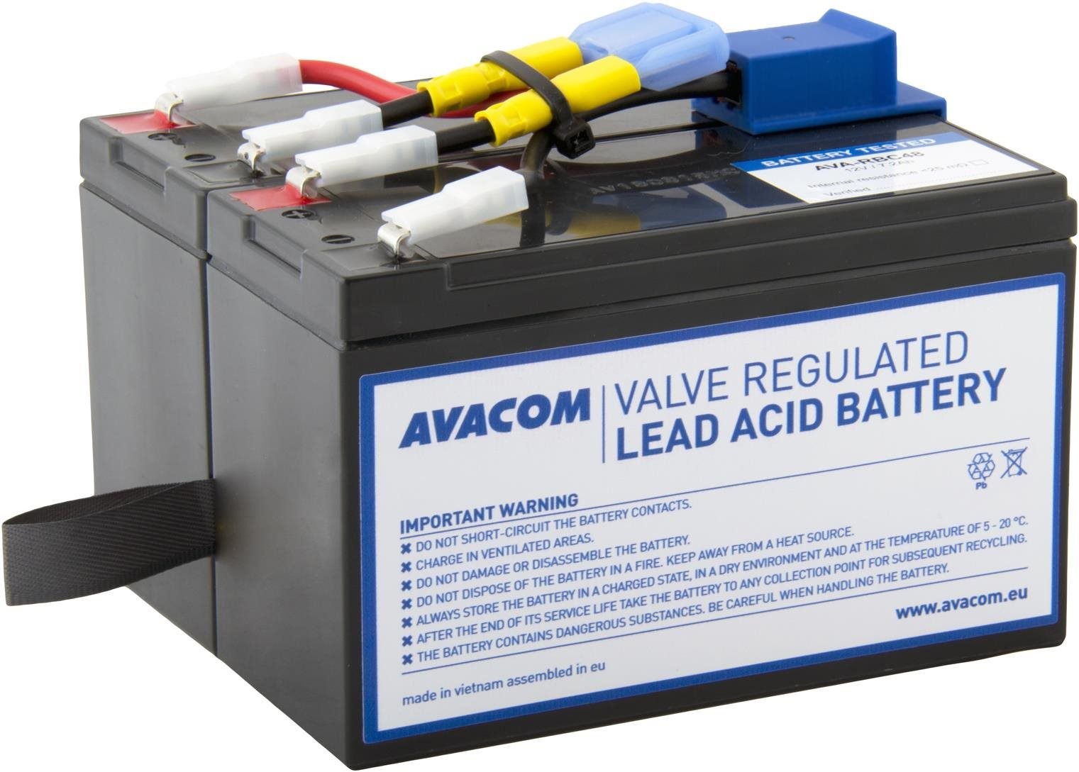 Akkumulátor szünetmentes tápegységhez Avacom Csere az RBC48 helyett - akkumulátor UPS-hez