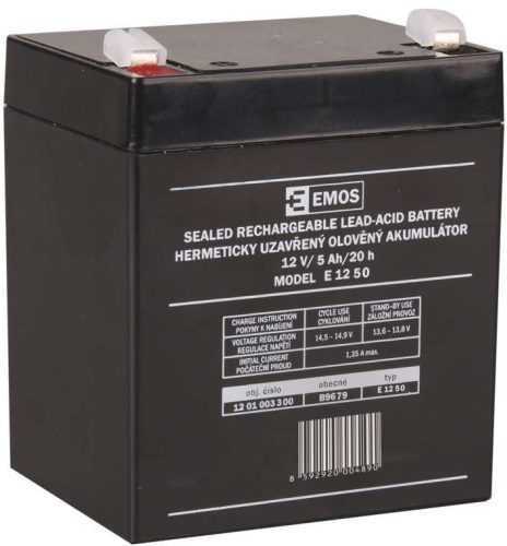 Akkumulátor szünetmentes tápegységhez EMOS Karbantartásmentes ólomakkumulátor 12 V/5 Ah