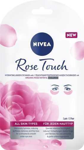 Arcpakolás NIVEA Rose Touch Textile Under Eye Mask 1 pár