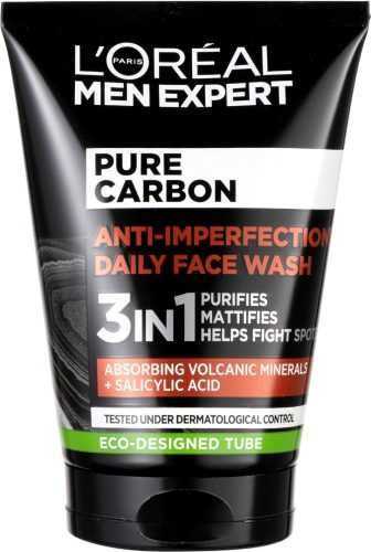 Arctisztító gél ĽORÉAL PARIS Men Expert Pure Carbon 3 az 1- ben Face Wash 100 ml