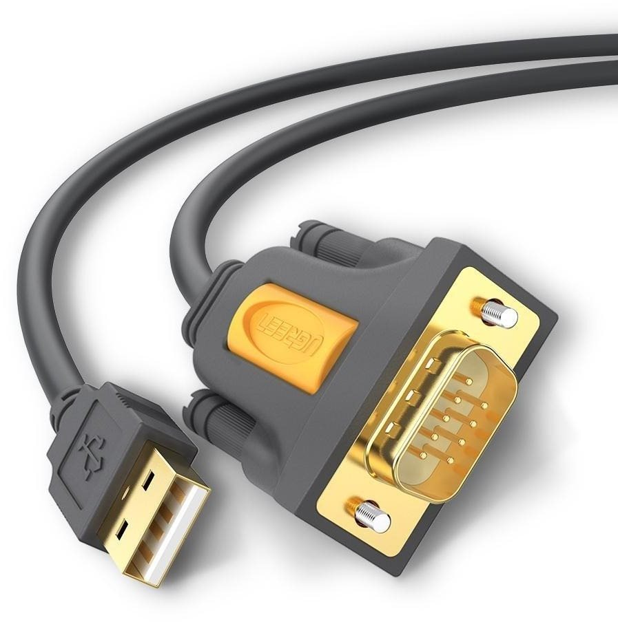 Átalakító Ugreen USB 2.0 to RS-232 COM Port DB9 (M) Adapter Cable Szürke 3 m