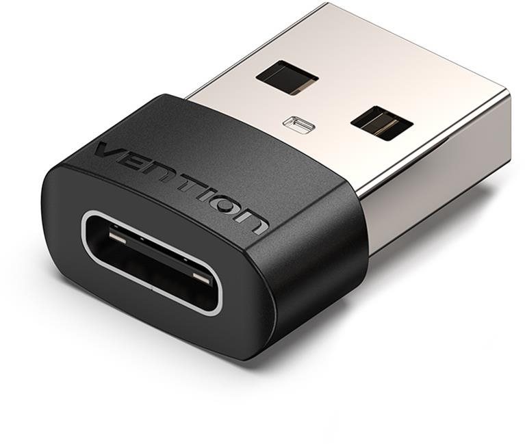 Átalakító Vention USB 2.0 (M) to USB-C (F) OTG Adapter Black PVC Type
