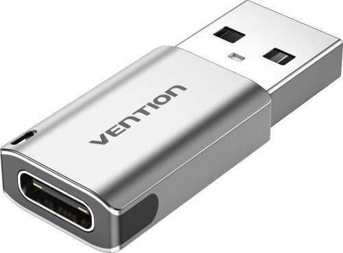 Átalakító Vention USB 3.0 (M) to USB-C (F) Adapter Gray Aluminum Alloy Type