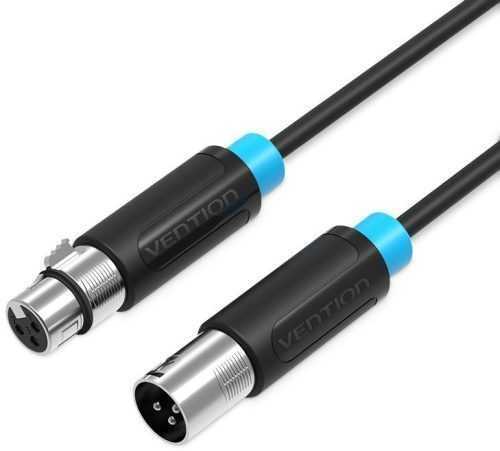 Audio kábel Vention XLR Audio Extension Cable 10m - fekete