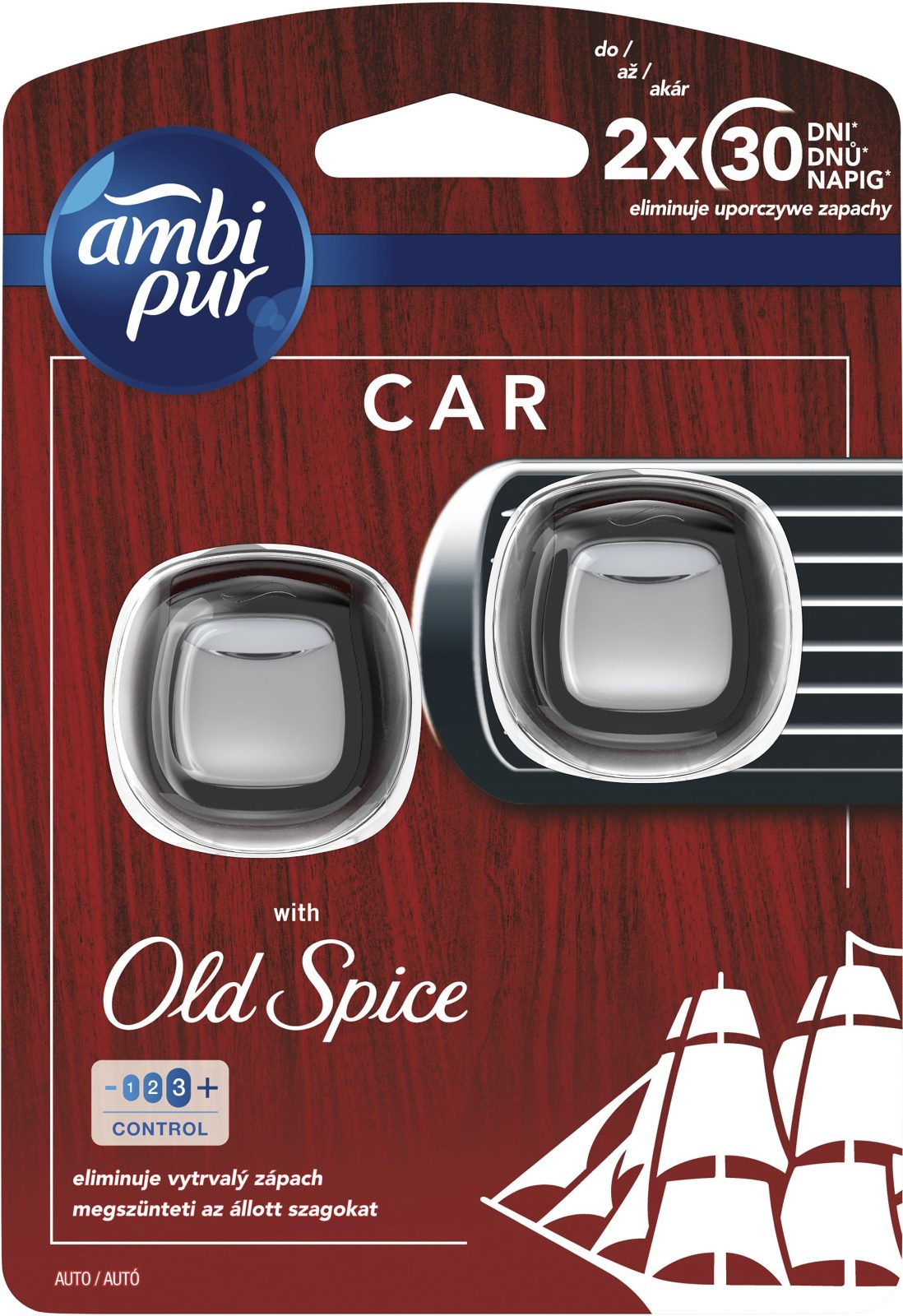 Autóillatosító AMBI PUR Old Spice 2 × 2 ml