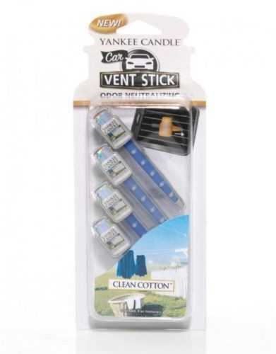 Autóillatosító YANKEE CANDLE Clean Cotton Vent Stick 4 db