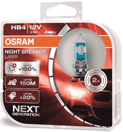 Autóizzó OSRAM HB4 Night Breaker Laser Next Generation +150%