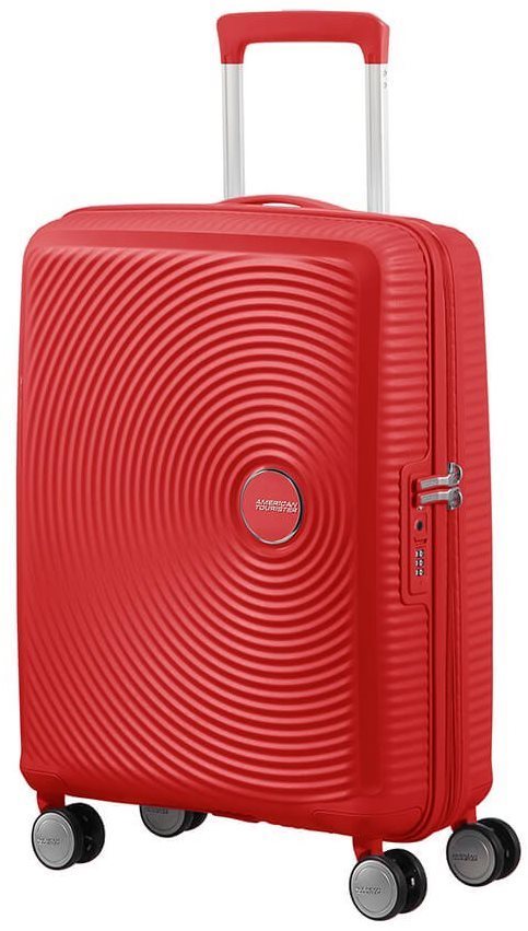 Bőrönd American Tourister Soundbox Spinner TSA Coral Red