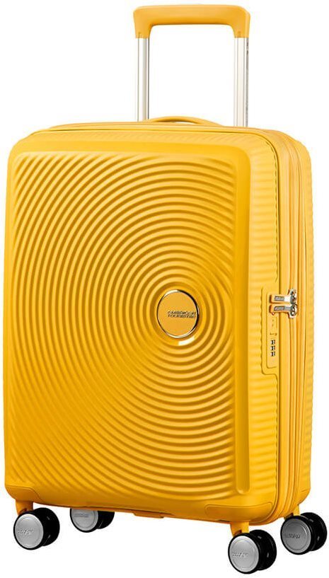 Bőrönd American Tourister Soundbox Spinner TSA Golden Yellow