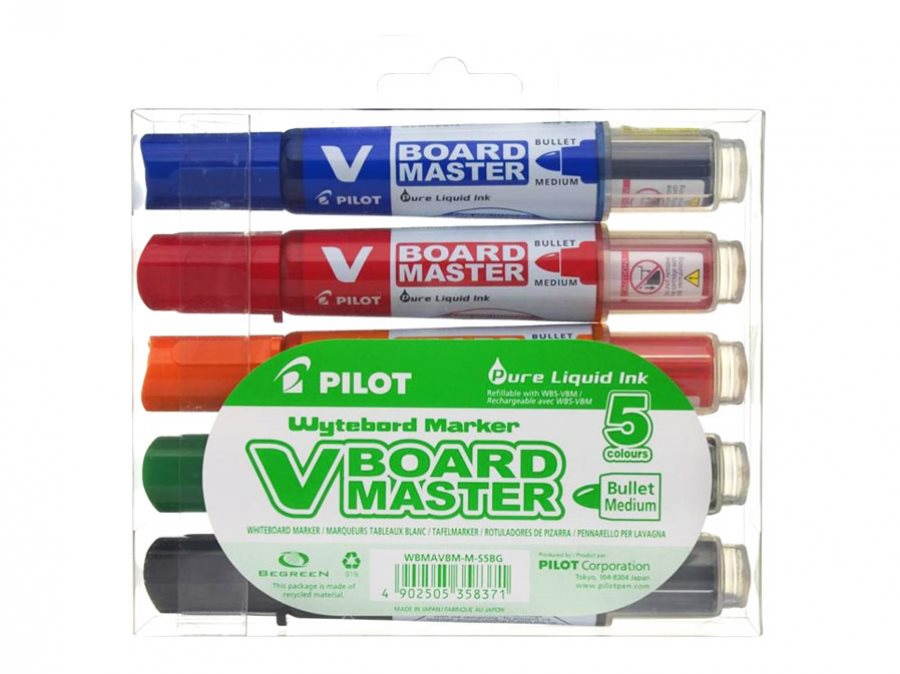Dekormarker PILOT V-Board Master 2.3mm - 5 színű szett