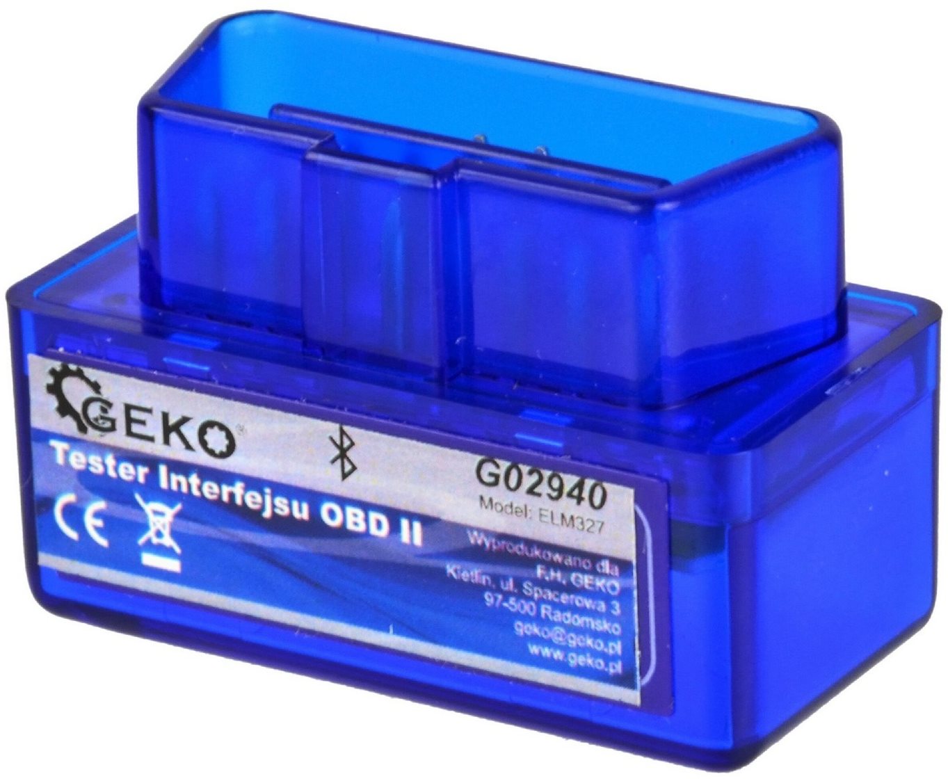 Diagnosztika GEKO Autódiagnosztika ELM 327 Bluetooth kék