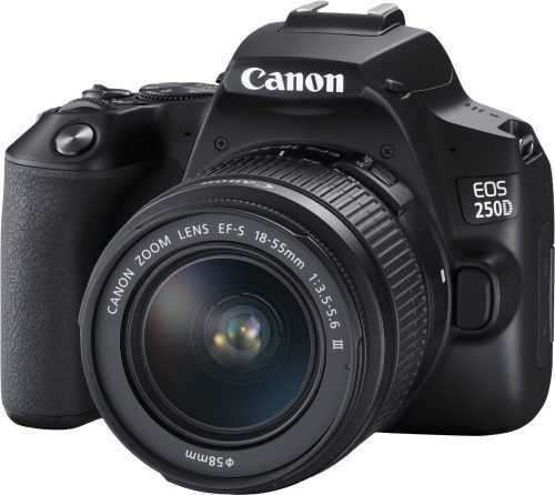 Digitális fényképezőgép Canon EOS 250D fekete + EF-S 18-55 mm f/3
