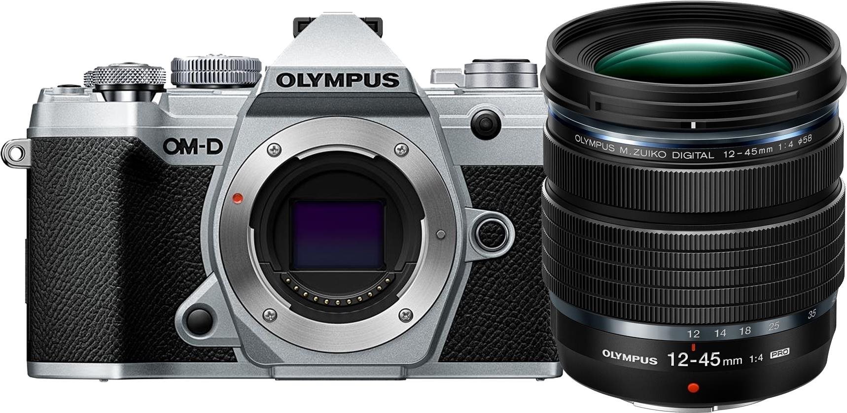 Digitális fényképezőgép Olympus OM-D E-M5 Mark III + 12-45mm f/4 PRO ezüst