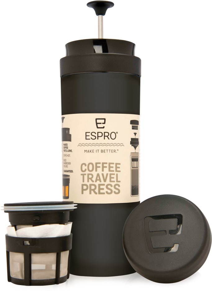 Dugattyús kávéfőző Espro Travel Press fekete