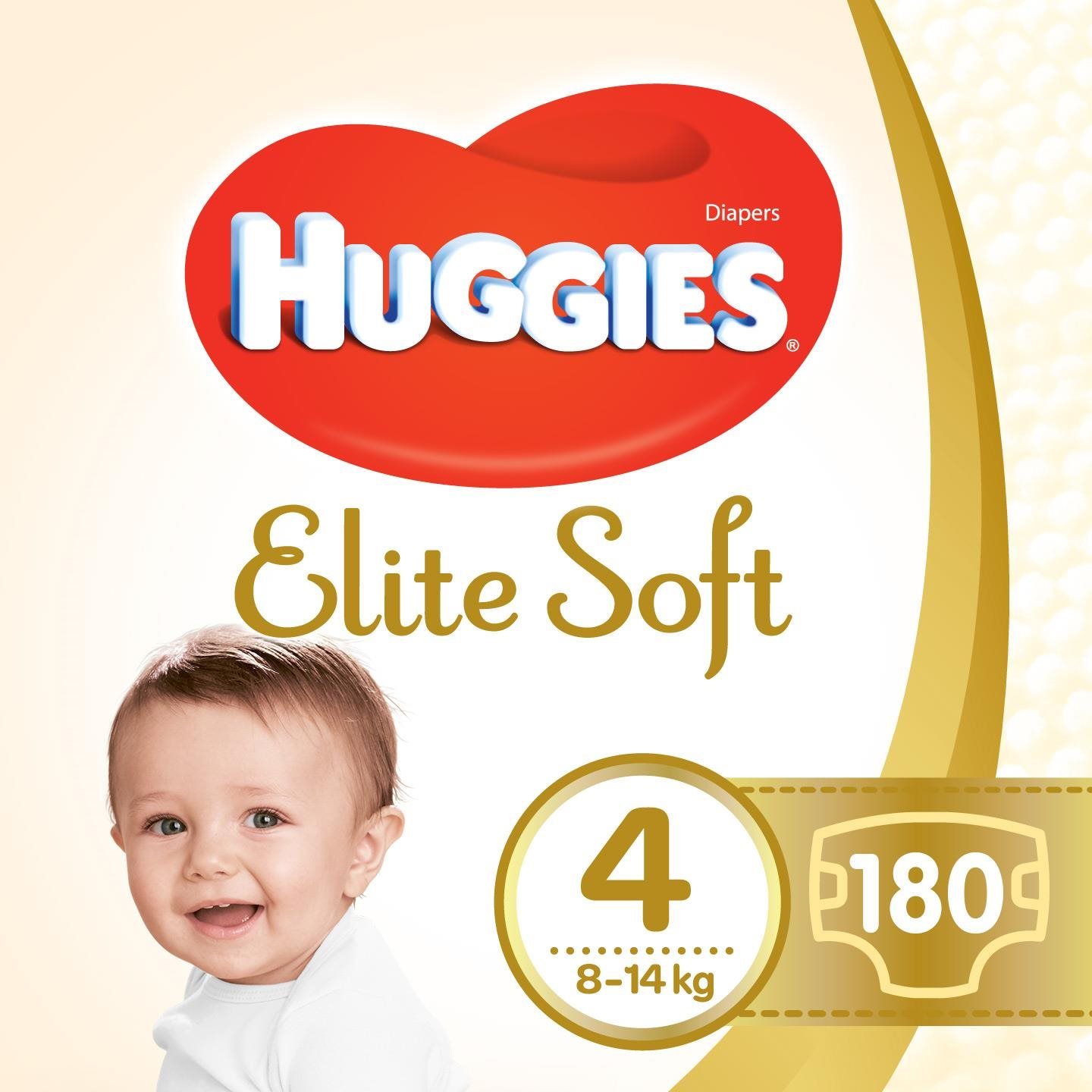 Eldobható pelenka HUGGIES Elite Soft 4-es méret (180 db)