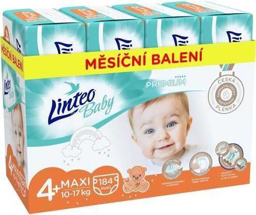 Eldobható pelenka LINTEO Baby Premium MAXI+ (10-17 kg) 184 db