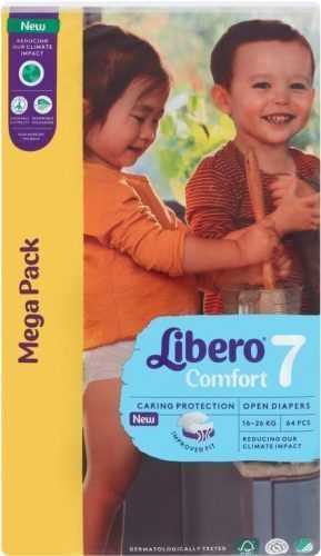 Eldobható pelenka Libero Comfort 7 Mega csomag (64 db) 16 - 26 kg