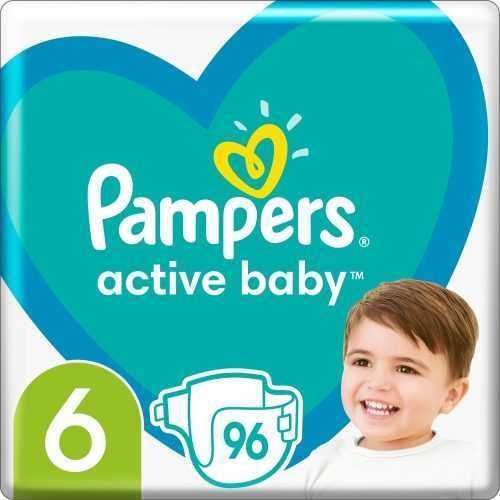 Eldobható pelenka PAMPERS Active Baby 6-os méret (96 db) - havi csomag