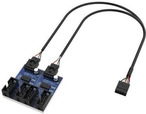 Elosztó AKASA Internal 1-to-4 2.0 Splitter Hub Cable