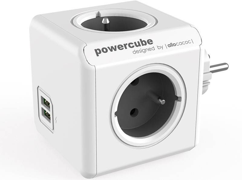 Elosztó PowerCube Original USB szürke