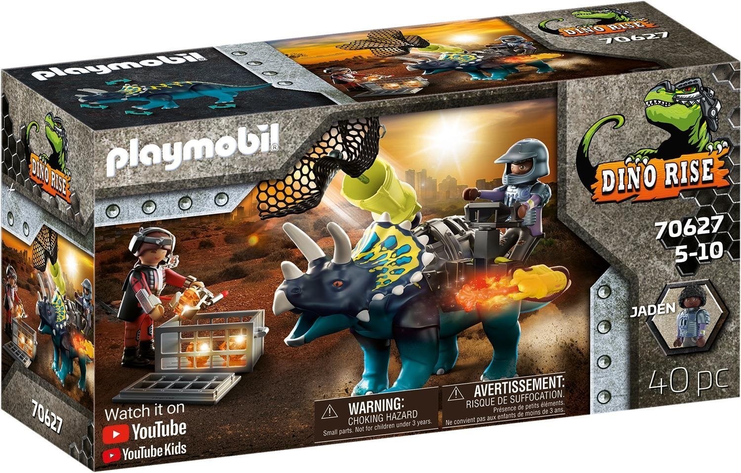 Építőjáték Playmobil 70627 Triceratops: Zendülés a Legenda Köveinél