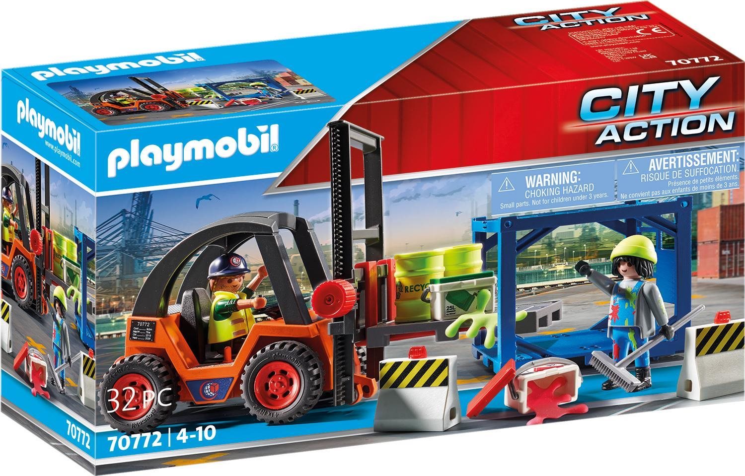 Építőjáték Playmobil 70772 Targonca szállítmánnyal