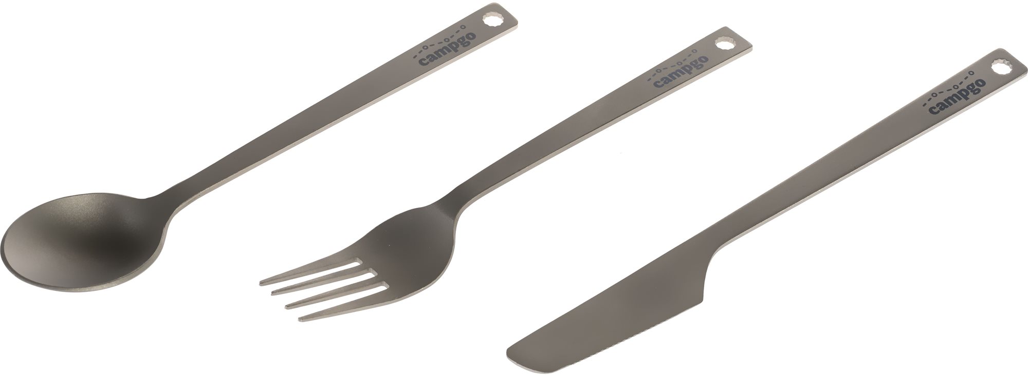 Evőeszköz Campgo 3-Piece Titanium Durable Cutlery Set