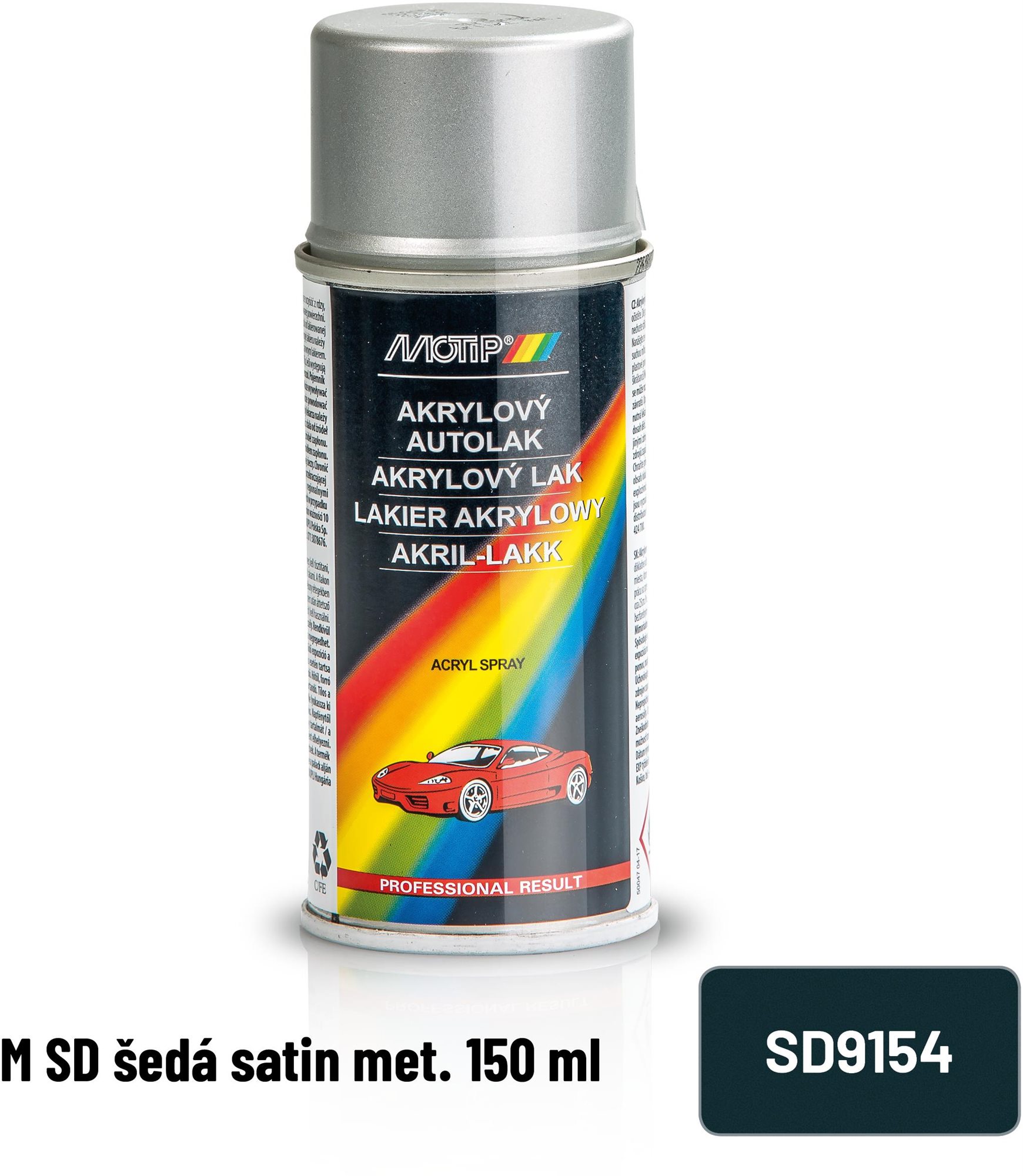 Festékspray MOTIP M SD szaténszürke met. 150 ml