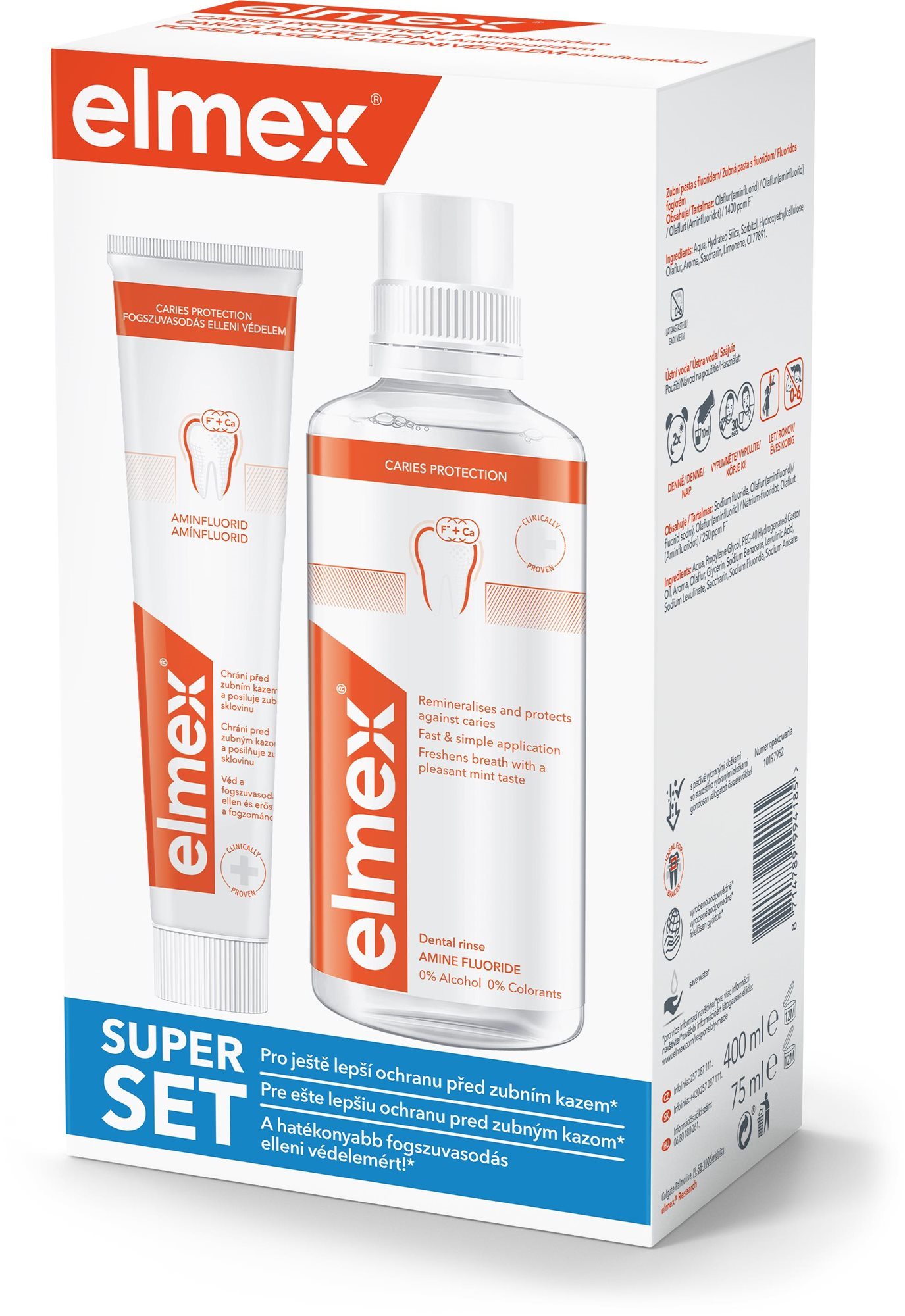 Fogkrém ELMEX Caries Protection Pack - 400 ml + 75 ml
