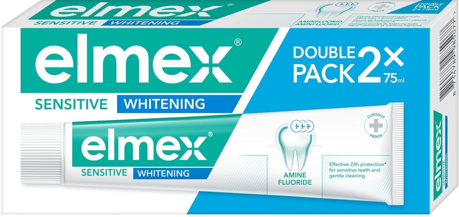 Fogkrém ELMEX Sensitive Whitening 2× 75 ml