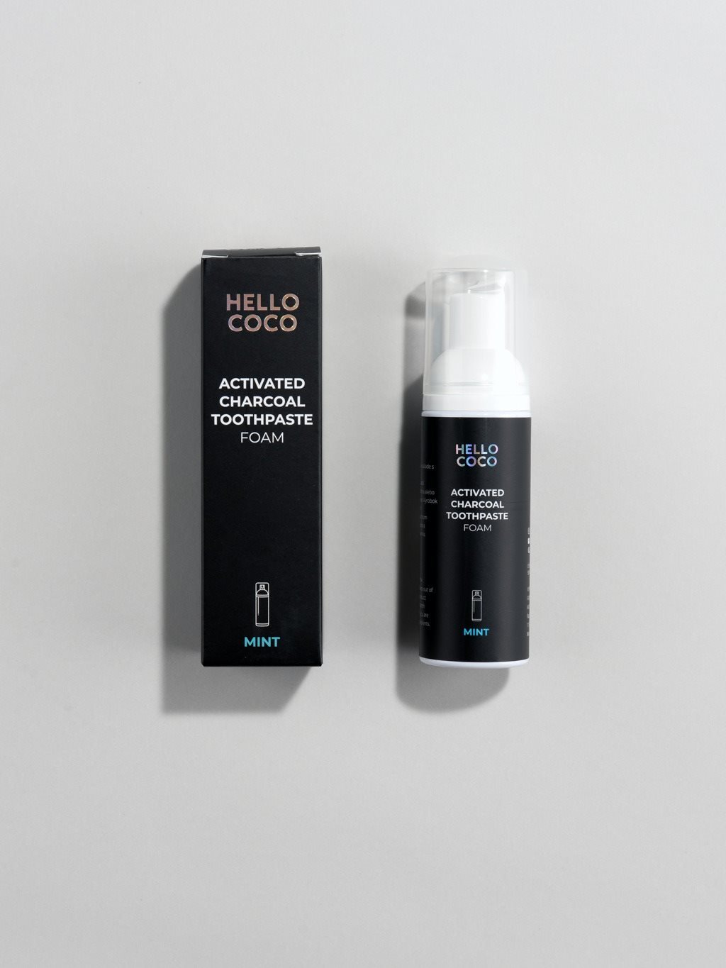 Fogkrém HELLO COCO Activated Charcoal Toothpaste foam 50 ml