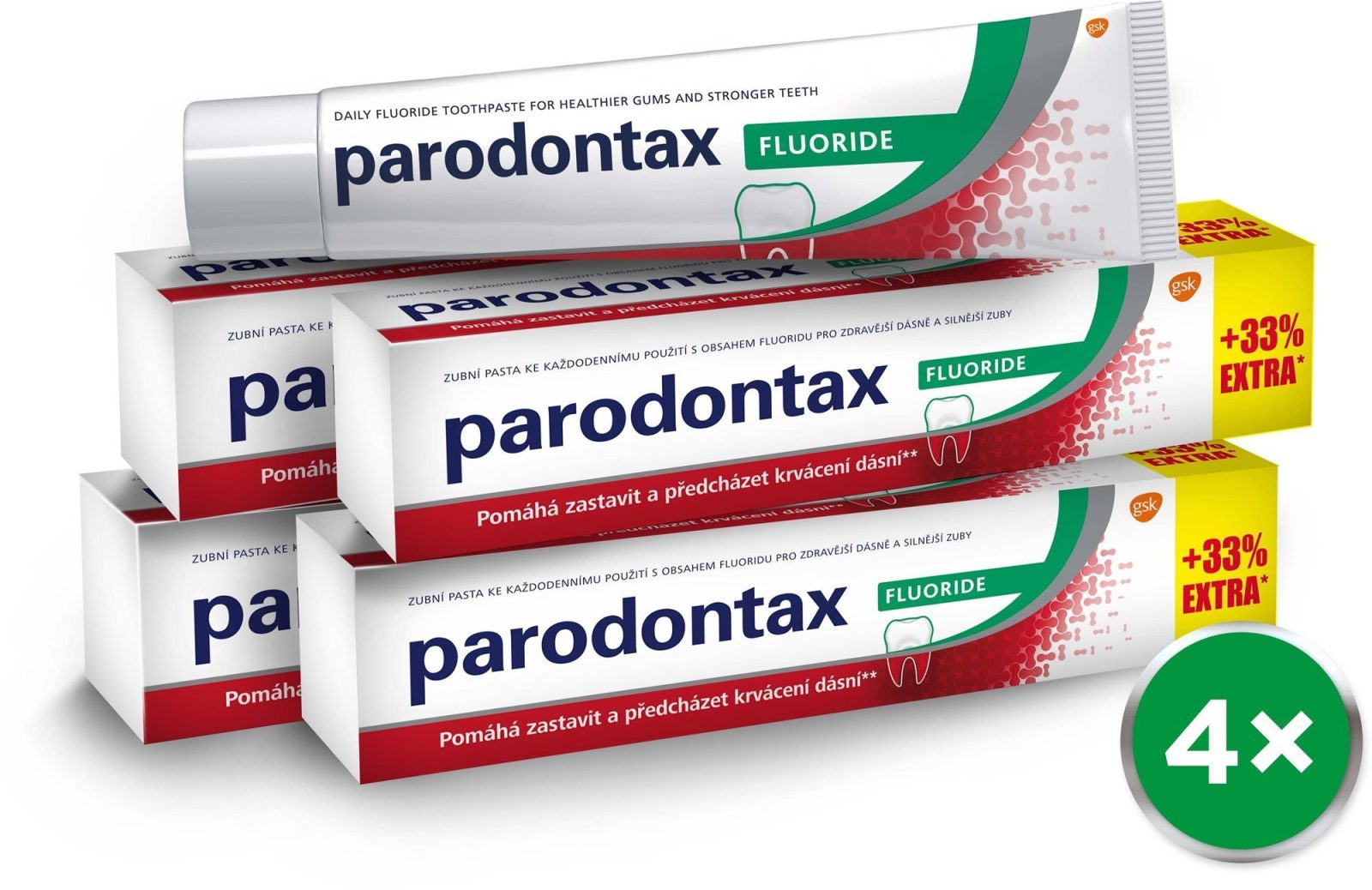 Fogkrém PARODONTAX Fluoride 4×100 ml