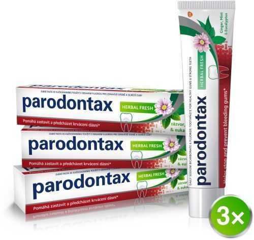 Fogkrém PARODONTAX Herbal Fresh 3 × 75 ml