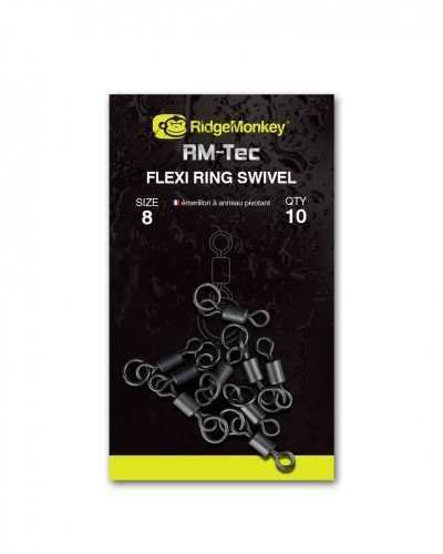 Forgókapocs RidgeMonkey RM-Tec Flexi gyűrű forgatható méret 8 10db
