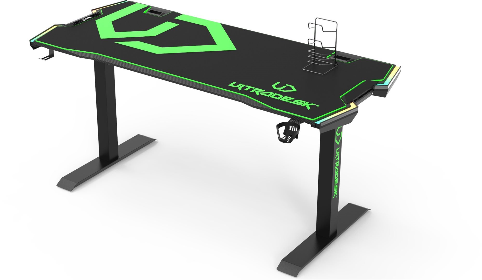 Gaming asztal ULTRADESK FORCE zöld