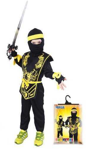 Gyerek jelmez Rappa Ninja černo-žlutý