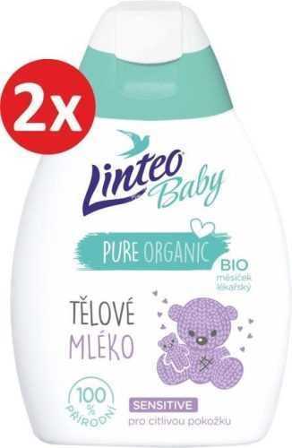 Gyerek testápoló LINTEO BABY testápoló tej bio körömvirággal 2×250 ml