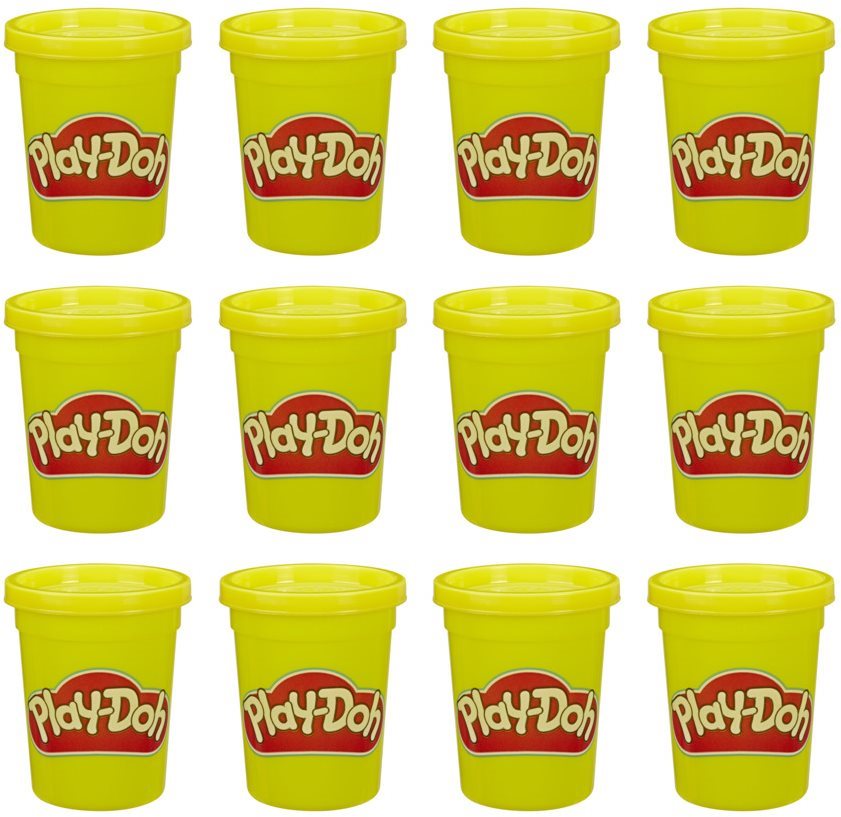 Gyurma Play-Doh 12 tégelyes készlet sárga
