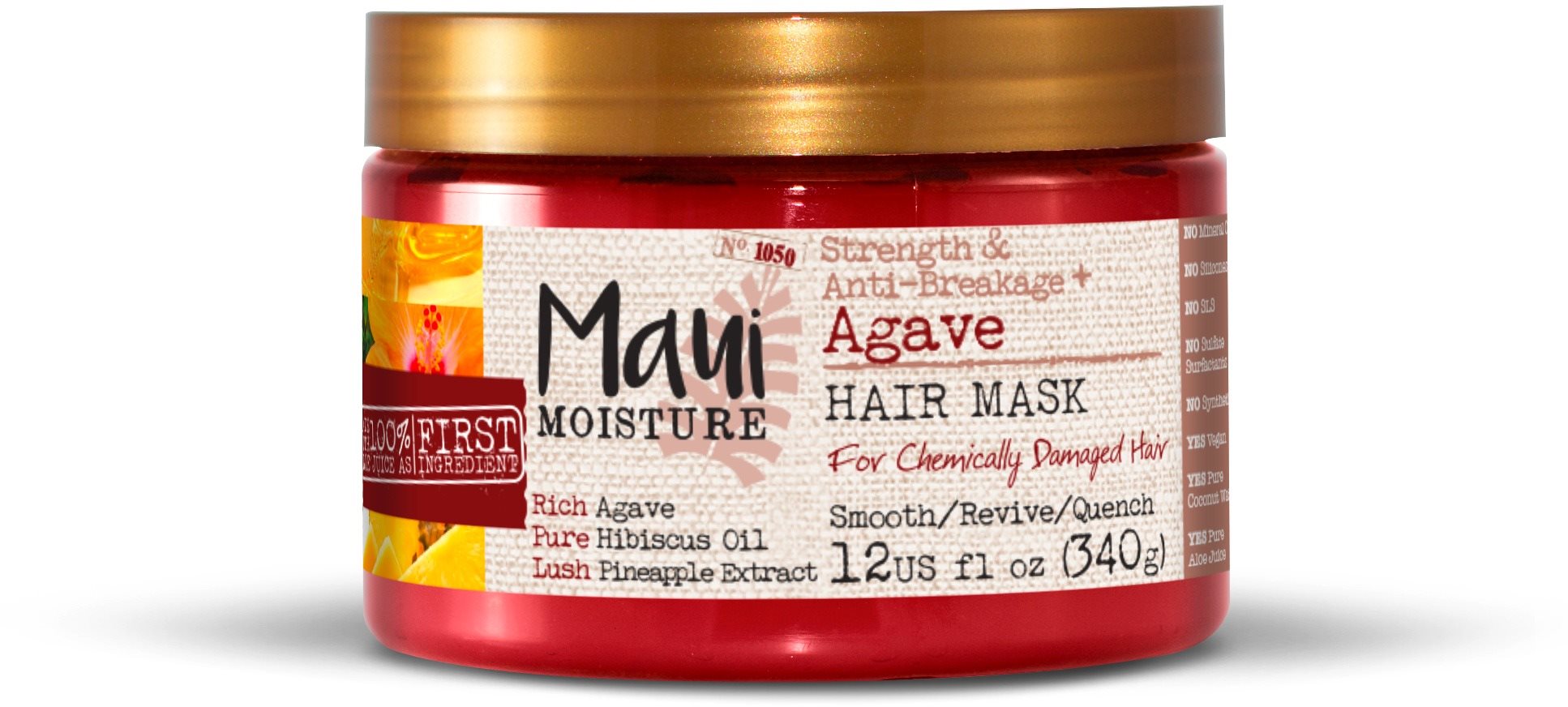 Hajpakolás MAUI MOISTURE Agave Chemically Damaged Hair Mask 340 g