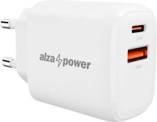 Hálózati adapter AlzaPower A100 Fast Charge 20W fehér