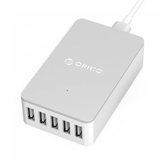 Hálózati adapter ORICO Charger PRO 5x USB fehér