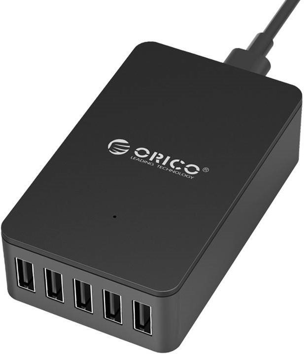 Hálózati adapter ORICO Charger PRO 5x USB fekete