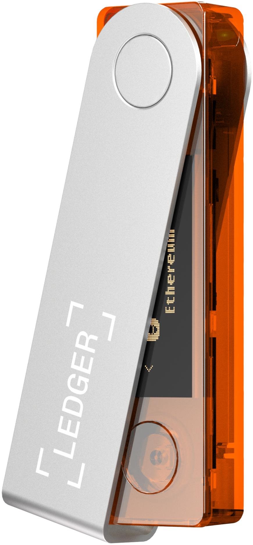 Hardver pénztárca Ledger Nano X Orange Transparent