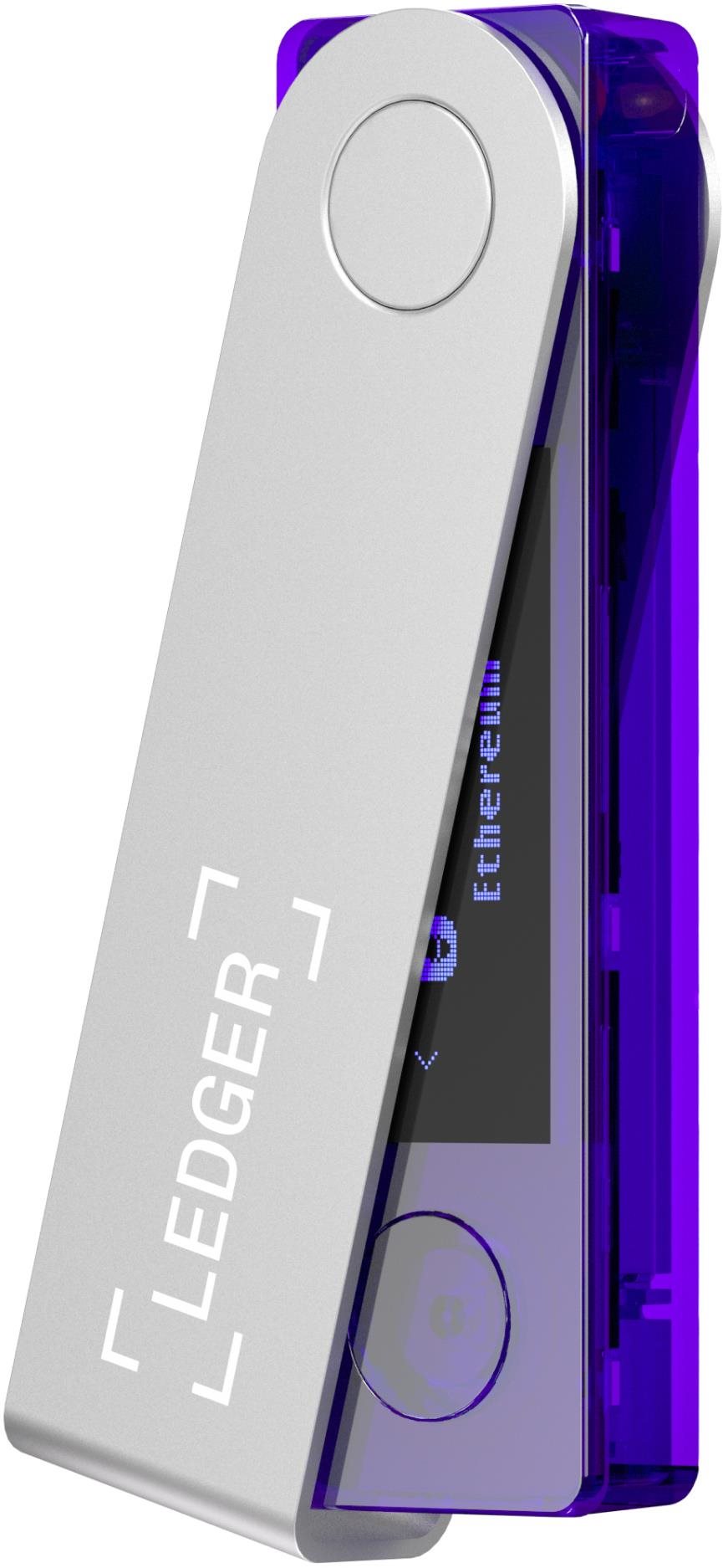 Hardver pénztárca Ledger Nano X Purple Transparent