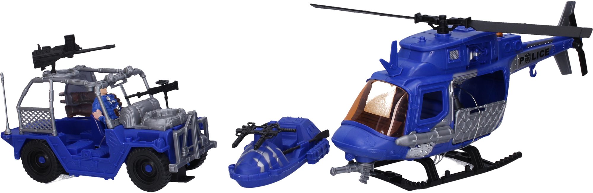 Helikopter Rendőrségi készlet figurákkal