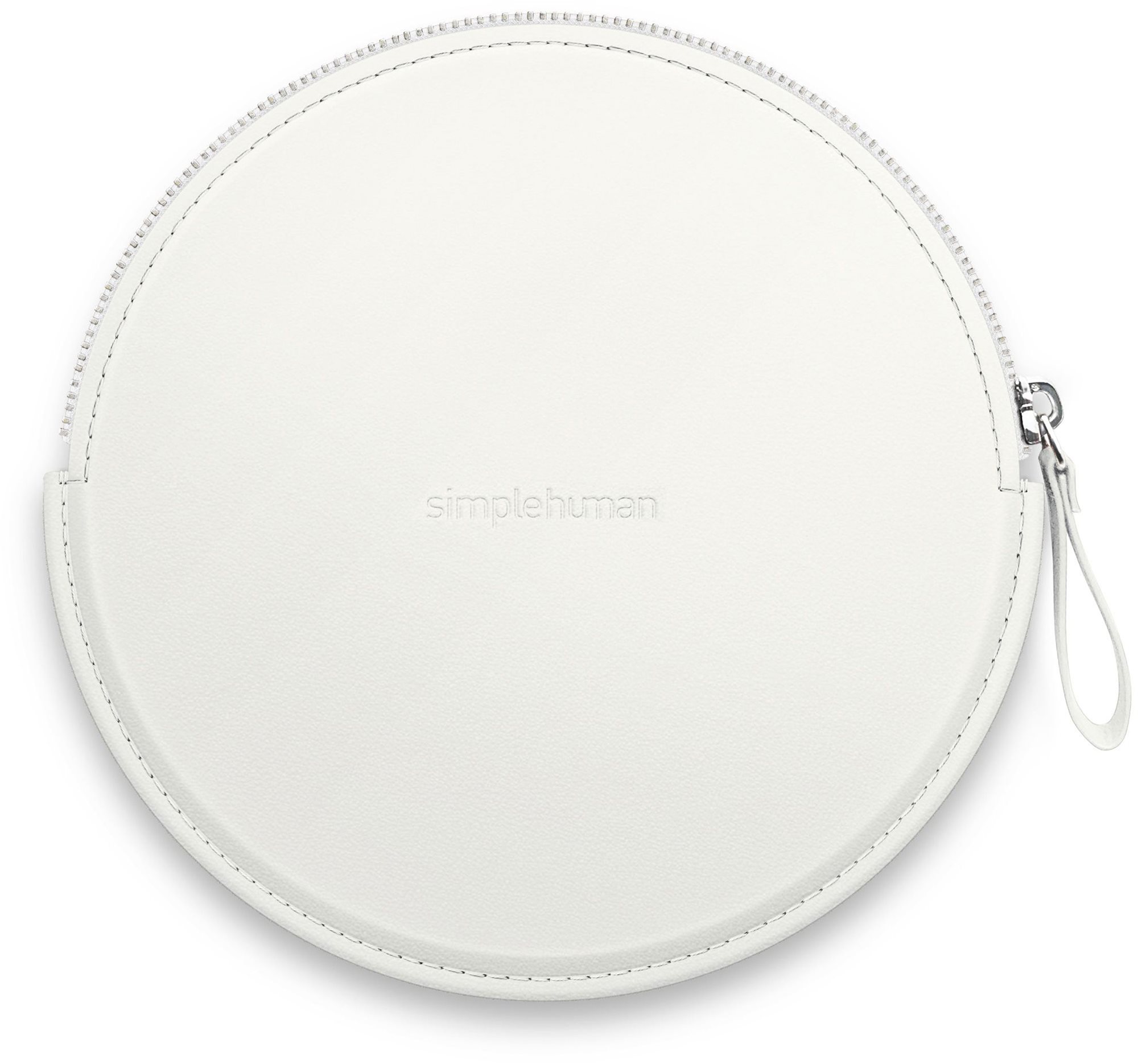 Hordtáska Simplehuman Sensor Compact Zip Case tok fehér cipzárral az ST9003 kozmetikai zsebtükrökhöz