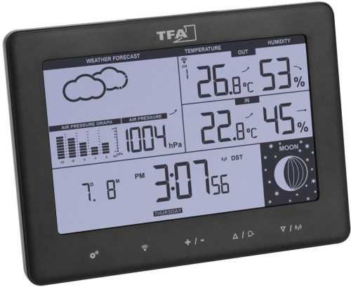 Időjárás állomás TFA 35.1158.01.GB ELEMENTS - házi meteorológiai állomás - időjárás előrejelzéssel és két ébresztőórá