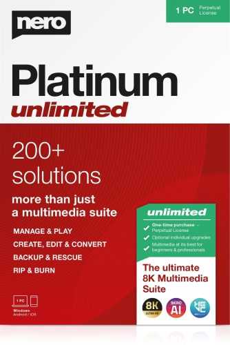 Író szoftver Nero Platinum Unlimited 7-in-1 CZ (elektronikus licenc)